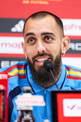 June 3, 2026, Las Rozas, Madrid, Spain: Borja Iglesias attends during the press conference, PK, Pressekonferenz of Spain National Football Team ahead the FIFA World Cup, WM, Weltmeisterschaft, Fussball 2026 at Ciudad del Futbol on June 03, 2026 in Las Rozas, Madrid, Spain. Spain Team Press Conference - FIFA World Cup 2026 - ZUMAa181 20260603_zaa_a181_039 Copyright: xIrinaxR.xHipolitox