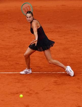 Aryna Sabalenka in quarter final action French Open Tennis, Day Eleven, Tennis, Roland Garros, Paris, France - 03 Jun 2026Paris Roland Garros France EDITORIAL USE ONLY No use with unauthorised audio, video, data, fixture lists, club league logos or live services. Online in-match use limited to 120 images, no video emulation. No use in betting, games or single club league player publications. Copyright: xJavierxGarcia Shutterstockx 16906556ar