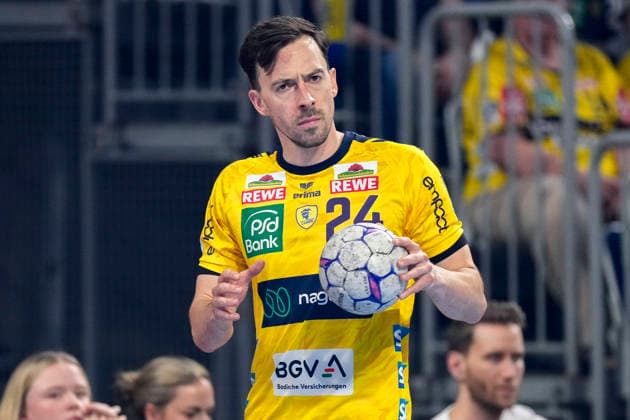Patrick Groetzki RNL, 24 , on the ball, single picture, single photo, action, action, 03 06 2026, Mannheim Germany , Handball, Bundesliga, Rhein Neckar Löwen TSV Hannover Burgdorf xozx