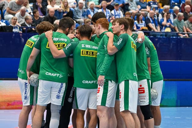 Team circle SC DHfK Leipzig TBV Lemgo Lippe vs SC DHfK Leipzig, Handball, 1 Bundesliga, 33 Matchday, Season 2025 2026, 03 06 2026, TBV Lemgo Lippe vs SC DHfK Leipzig, Handball, 1 Bundesliga, 33 Matchday, Season 2025 2026, 03 06 2026 Lemgo Copyright: xEibner-Pressefoto RobertxGertzenx EP_RGN