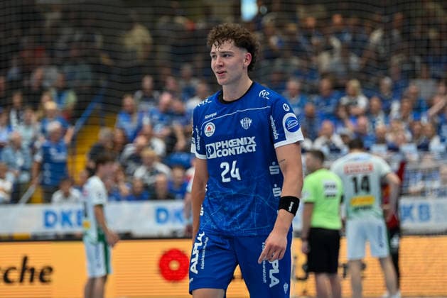Joel Willecke TBV Lemgo LIppe, 24 TBV Lemgo Lippe vs SC DHfK Leipzig, Handball, 1 Bundesliga, 33 Matchday, Season 2025 2026, 03 06 2026, TBV Lemgo Lippe vs SC DHfK Leipzig, Handball, 1 Bundesliga, 33 Matchday, Season 2025 2026, 03 06 2026 Lemgo Copyright: xEibner-Pressefoto RobertxGertzenx EP_RGN