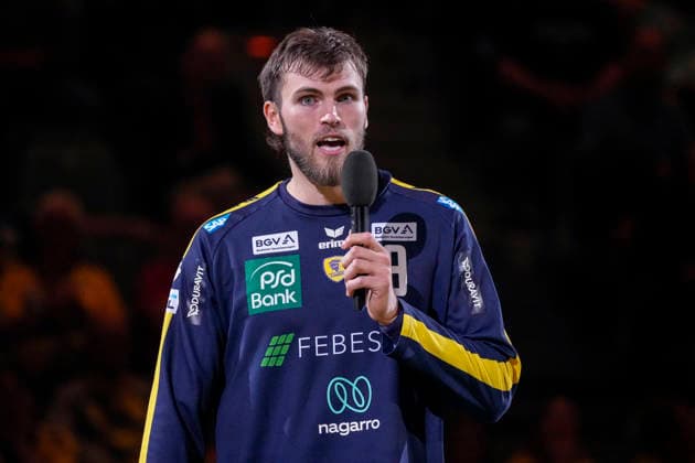 Steven Plucnar Jacobsen RNL, 9 , single picture, single photo, at his farewell, farewell from club, action, action, 03 06 2026, Mannheim Germany , Handball, Bundesliga, Rhein Neckar Löwen TSV Hannover Burgdorf xozx