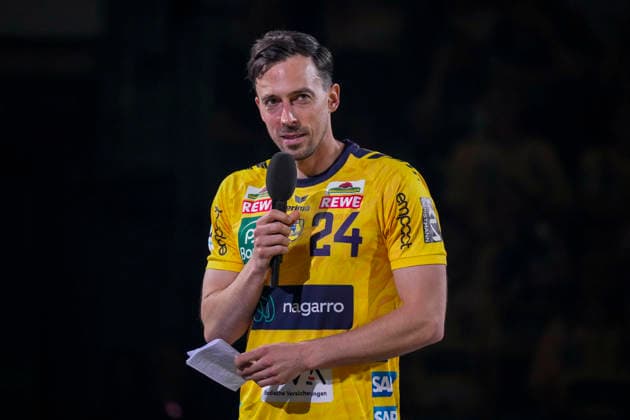 Patrick Groetzki RNL, 24 , Player of Rhein Neckar Löwen, single picture, single photo, at his farewell, farewell from club, action, action, 03 06 2026, Mannheim Germany , Handball, Bundesliga, Rhein Neckar Löwen TSV Hannover Burgdorf xozx