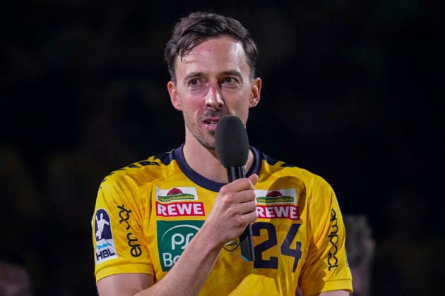 Patrick Groetzki RNL, 24 , Player of Rhein Neckar Löwen, single picture, single photo, at his farewell, farewell from club, action, action, 03 06 2026, Mannheim Germany , Handball, Bundesliga, Rhein Neckar Löwen TSV Hannover Burgdorf xozx