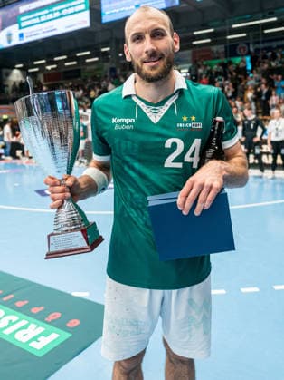 Marcel Schiller Frisch Auf Goeppingen, 24 becomes Player of the Year, Frisch Auf Goeppingen vs TVB Stuttgart, Handball, 1 Bundesliga, Men, Season 2025 2026, 03 06 2026, Frisch Auf Goeppingen vs TVB Stuttgart, Handball, 1 Bundesliga, Men, Season 2025 2026, 03 06 2026 Goeppingen Copyright: xEibner-Pressefoto MichaelxSchmidx EP_MST