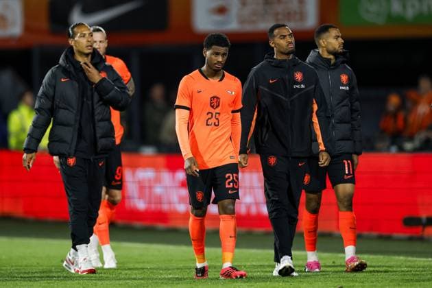 ROTTERDAM - (lr) Jorrel Hato or the Netherlands, Ryan Gravenberch or the Netherlands after the friendly international match, Länderspiel, Nationalmannschaft between the Netherlands and Algeria at Feyenoord stadium De Kuip on June 3, 2026, in Rotterdam, the Netherlands. The Dutch national team, Nationalteam is preparing for the 2026 FIFA World Cup, WM, Weltmeisterschaft, Fussball MAURICE VAN STEEN ANP International Friendly, Länderspiel, Nationalmannschaft 2026 xVIxANPxSportx xxANPxIVx 560019616 originalFilename: 560019616.jpg