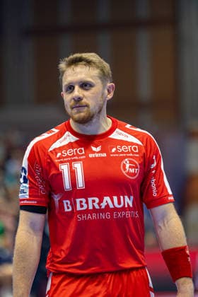 DAIKIN Handball Bundesliga, Kassel, MT Melsungen vs Fuechse Berlin, Rothenbach Halle Kassel 04 06 2026 DAIKIN Handball Bundesliga, Kassel, Germany 04 06 2026 Dimitri Ignatow MT Melsungen, 11 Mimik, Portrait, Handball Bundesliga, Match of MT Melsungen vs Fuechse Berlin, Rothenbach Halle Kassel Copyright: xBEAUTIFULxSPORTS Freudensteinx