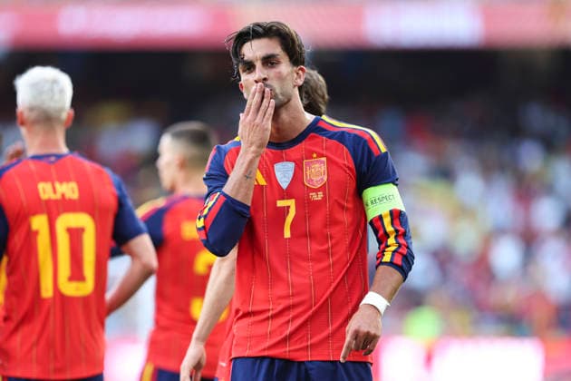 June 4, 2026, A Coruna, A Coruna, SPAIN: Ferran Torres of Spain celebrates a goal during the friendly international football match played between Spain and Iraq ahead the FIFA World Cup, WM, Weltmeisterschaft, Fussball 2026 at Abanca Balaidos stadium on June 04, 2026, in A Coruna, Spain. Spain V Iraq - FIFA World Cup 2026 - ZUMAa181 20260604_zaa_a181_134 Copyright: xIrinaxR.xHipolitox