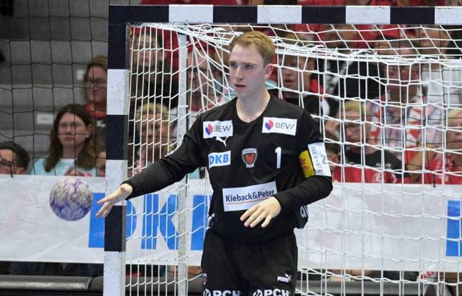 Lasse Ludwig Goalkeeper Fuechse Berlin 1 , GER, MT Melsungen Fuechse Berlin, Handball, 1 Bundesliga, 33 Matchday, Season 2025 2026, 04 06 2026, GER, MT Melsungen Fuechse Berlin, Handball, 1 Bundesliga, 33 Matchday, Season 2025 2026, 04 06 2026 Kassel Copyright: xEibner-Pressefotox xRolandxSippelx EP_RSL