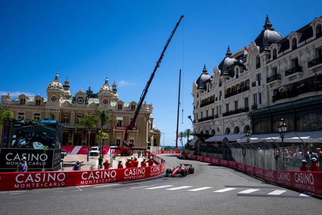 MCO, Louis Vuitton Grand Prix of Monaco, Free Practice, Formula 1 World Championship Season 2026 05 06 2026, Monte Carlo, Monte Carlo, MCO, Louis Vuitton Grand Prix of Monaco, Free Practice, Formula 1 World Championship Season 2026, pictured Lewis Hamilton Scuderia Ferrari HP, Great Britain, 44 in SF 26 between Casino Branding and Hotel de Paris, nordphotoxGmbHx xMemmler nph00005