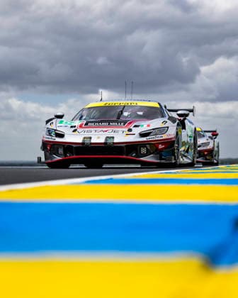 24 HEURES DU MANS 2026 - PESAGE 54 CASTELLACCI Francesco (ita), FLOHR Thomas (sui), RIGON Davide (ita), Vista AF Corse, Ferrari 296 GT3 Evo 54, LM GT3, ambiance during Le Pesage of the 24 Hours of Le Mans 2026, 3rd round of the 2026 FIA World Endurance Championship, from June 5 to 6, 2026 on the Place de la RÃ publique in Le Mans, France - Le MansFrance Copyright: xJULIENxDELFOSSEx