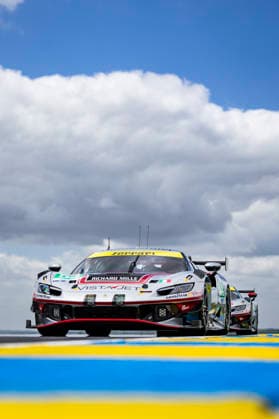 24 HEURES DU MANS 2026 - PESAGE 54 CASTELLACCI Francesco (ita), FLOHR Thomas (sui), RIGON Davide (ita), Vista AF Corse, Ferrari 296 GT3 Evo 54, LM GT3, ambiance during Le Pesage of the 24 Hours of Le Mans 2026, 3rd round of the 2026 FIA World Endurance Championship, from June 5 to 6, 2026 on the Place de la RÃ publique in Le Mans, France - Le MansFrance Copyright: xJULIENxDELFOSSEx
