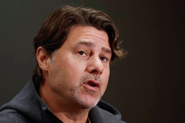 Fußball, FIFA WM 2026, Nationalteam USA, Pressekonferenz UMNT prepares for a friendly against Germany USA s head coach Mauricio Pochettino speaks during a press conference, PK, Pressekonferenz before a training session in Chicago, Illinois, USA, 05 June 2026. The United States and Germany will play their International Friendly, Länderspiel, Nationalmannschaft soccer match on 06 June. CHICAGO ILLINOIS USA Copyright: xKAMILxKRZACZYNSKIx
