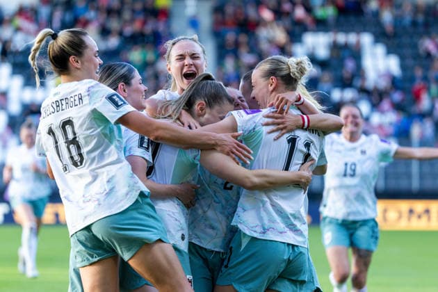 WOMEN SOCCER - FIFA World Cup, WM, Weltmeisterschaft, Fussball 2027, quali, AUT vs SLO VIENNA,AUSTRIA,05.JUN.26 - WOMEN SOCCER - FIFA Women s World Cup 2027, european qualifiers, OEFB international match, Länderspiel, Nationalmannschaft Austria vs Slovenia. Image shows the rejoicing of AUT. GEPAxpictures xPhilippxBrem