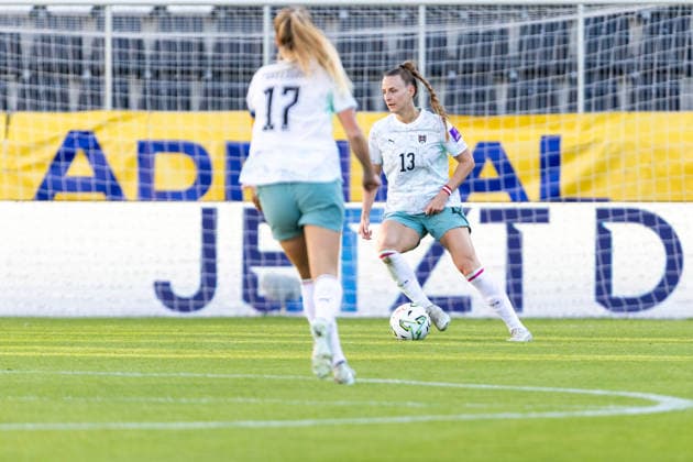 WOMEN SOCCER - FIFA World Cup, WM, Weltmeisterschaft, Fussball 2027, quali, AUT vs SLO VIENNA,AUSTRIA,05.JUN.26 - WOMEN SOCCER - FIFA Women s World Cup 2027, european qualifiers, OEFB international match, Länderspiel, Nationalmannschaft Austria vs Slovenia. Image shows Virginia Kirchberger (AUT). GEPAxpictures xPhilippxBrem