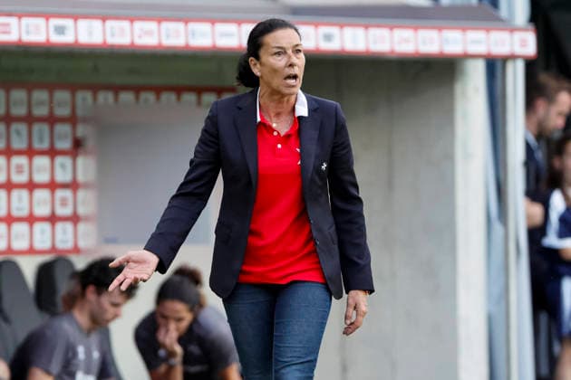 Manuela Tesse Malta, Coach , Gesture, Gesture, Mimic, Facial expression, Emotion , Switzerland, Football, World Cup Qualification Europe Women, Matchday 5, 2026, Switzerland vs Malta, 05 06 2026, Lugano AIL Arena Switzerland Copyright: xGrantxHubbsx