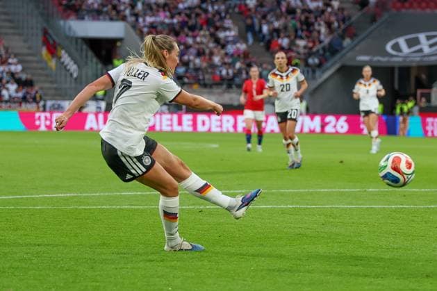 Marie Mueller Germany scores the goal for 1 0, Action, Germany vs Norway, Football, Women, UEFA, World Cup Qualification, Group stage, Group D, Matchday 5 of 6, DFB, 2025 2026 season, 05 06 2026 Cologne North Rhine-Westphalia Germany Copyright: xkolbert-press MartinxAgüerax