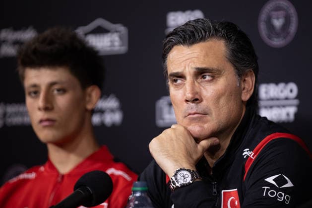 Turkish national team, Nationalteam holds press conference, PK, Pressekonferenz ahead of Venezuela friendly game in Miami MIAMI, FLORIDA, UNITED STATES - JUNE 5: Vincenzo Montella, head coach of the Turkish National Football Team, speaks during a press conference ahead of Turkiye’s International Friendly, Länderspiel, Nationalmannschaft game against Venezuela, as the team prepares for the FIFA World Cup, WM, Weltmeisterschaft, Fussball in Miami, Florida, US on June 5, 2026. Mostafa Bassim Anadolu Florida United States. Editorial use only. Please get in touch for any other usage. Copyright: x2026xAnadoluxMostafaxBassimx
