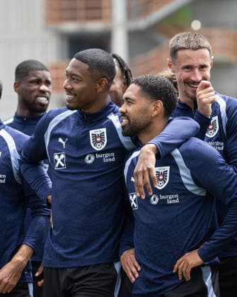 SOCCER - FIFA World Cup, WM, Weltmeisterschaft, Fussball 2026, preview SANTA BARBARA,CALIFORNIA,USA,05.JUN.26 - SOCCER - FIFA World Cup 2026, USA, Mexico, Canada, training. Image shows David Alaba, Phillipp Mwene and Marco Friedl (AUT). GEPAxpictures xArminxRauthner
