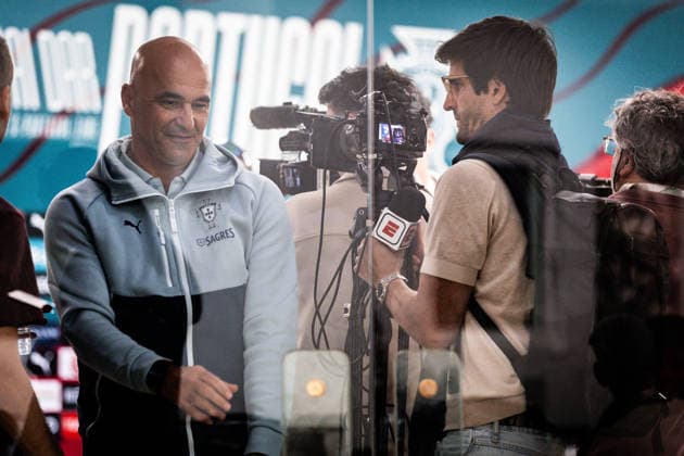 Portugal v Chile - FIFA World Cup, WM, Weltmeisterschaft, Fussball 2026 International Friendly, Länderspiel, Nationalmannschaft Portugal Head Coach Roberto Martinez gives a press conference, PK, Pressekonferenz in Oeiras, Portugal, on June 6, 2026, ahead of the FIFA World Cup 2026 international friendly match between Portugal and Chile at Estadio Nacional do Jamor. Lisbon Oeiras Portugal Copyright: xRodrigoxMoreira NurPhotox originalFilename:moreira-portugal260605_npOqR.jpg