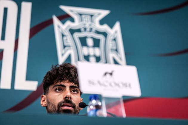 Portugal v Chile - FIFA World Cup, WM, Weltmeisterschaft, Fussball 2026 International Friendly, Länderspiel, Nationalmannschaft Samu Costa of Portugal gives a press conference, PK, Pressekonferenz in Oeiras, Portugal, on June 6, 2026, ahead of the FIFA World Cup 2026 international friendly match between Portugal and Chile at Estadio Nacional do Jamor. Lisbon Oeiras Portugal Copyright: xRodrigoxMoreira NurPhotox originalFilename:moreira-portugal260605_npeak.jpg