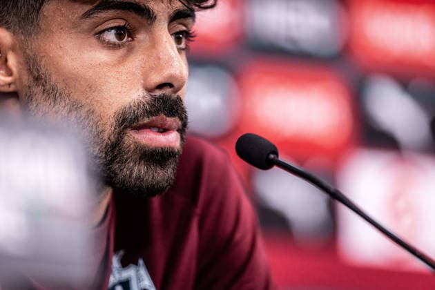 Portugal v Chile - FIFA World Cup, WM, Weltmeisterschaft, Fussball 2026 International Friendly, Länderspiel, Nationalmannschaft Samu Costa of Portugal gives a press conference, PK, Pressekonferenz in Oeiras, Portugal, on June 6, 2026, ahead of the FIFA World Cup 2026 international friendly match between Portugal and Chile at Estadio Nacional do Jamor. Lisbon Oeiras Portugal Copyright: xRodrigoxMoreira NurPhotox originalFilename:moreira-portugal260605_npxXK.jpg