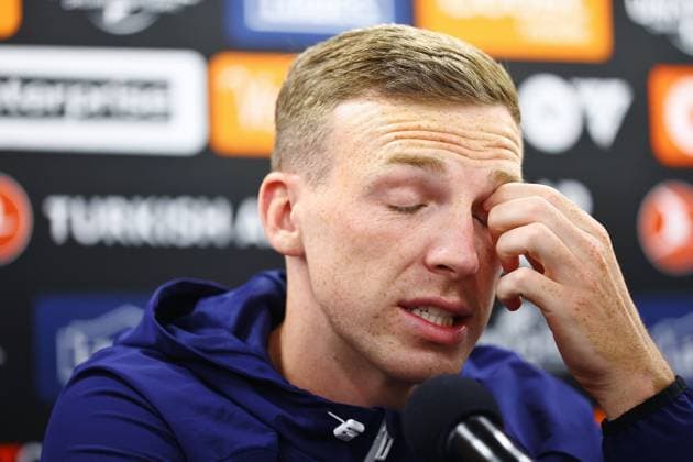 Lewis Ferguson of Scotland Scotland press conference, PK, Pressekonferenz 2026 FIFA World Cup, WM, Weltmeisterschaft, Fussball Football, Sports Illustrated Stadium, New Jersey, USA - 05 Jun 2026New Jersey Sports Illustrated Stadium United States of America EDITORIAL USE ONLY No use with unauthorised audio, video, data, fixture lists, club league logos or live services. Online in-match use limited to 120 images, no video emulation. No use in betting, games or single club league player publications. Copyright: xMichaelxZemanek Shutterstockx 16906921s