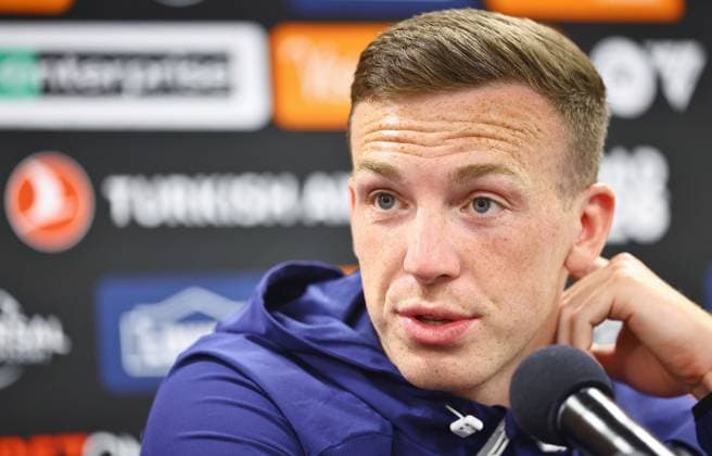 Lewis Ferguson of Scotland Scotland press conference, PK, Pressekonferenz 2026 FIFA World Cup, WM, Weltmeisterschaft, Fussball Football, Sports Illustrated Stadium, New Jersey, USA - 05 Jun 2026New Jersey Sports Illustrated Stadium United States of America EDITORIAL USE ONLY No use with unauthorised audio, video, data, fixture lists, club league logos or live services. Online in-match use limited to 120 images, no video emulation. No use in betting, games or single club league player publications. Copyright: xMichaelxZemanek Shutterstockx 16906921m