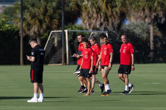Ahead of 2026 FIFA World Cup, WM, Weltmeisterschaft, Fussball MIAMI, FLORIDA, UNITED STATES - JUNE 5: Members of the Turkish national football team train as they prepare for the upcoming FIFA World Cup, in Miami, Florida, U.S., June, 5, 2026. Mostafa Bassim Anadolu Florida United States. Editorial use only. Please get in touch for any other usage. Copyright: x2026xAnadoluxMostafaxBassimx