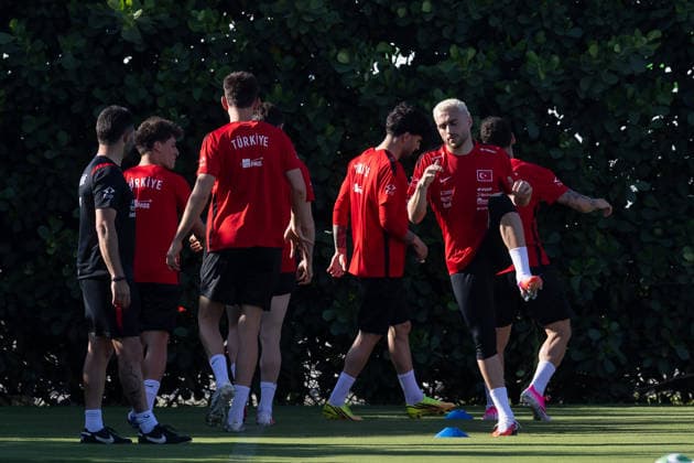 Ahead of 2026 FIFA World Cup, WM, Weltmeisterschaft, Fussball MIAMI, FLORIDA, UNITED STATES - JUNE 5: Members of the Turkish national football team train as they prepare for the upcoming FIFA World Cup, in Miami, Florida, U.S., June, 5, 2026. Mostafa Bassim Anadolu Florida United States. Editorial use only. Please get in touch for any other usage. Copyright: x2026xAnadoluxMostafaxBassimx