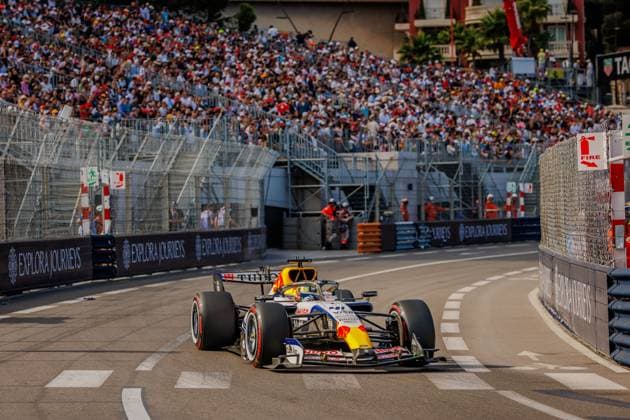 Arvid Lindblad Visa Cash App Racing Bulls F1 Team, 41 with his car on the track, Monaco Grand Prix, Motorsport, Formula 1, 2026 season, 05 06 2026 Monaco Grand Prix, Motorsport, Formula 1, 2026 season, 05 06 2026 Copyright: xEibner-Pressefoto AlexanderxNeisx EP_ANS