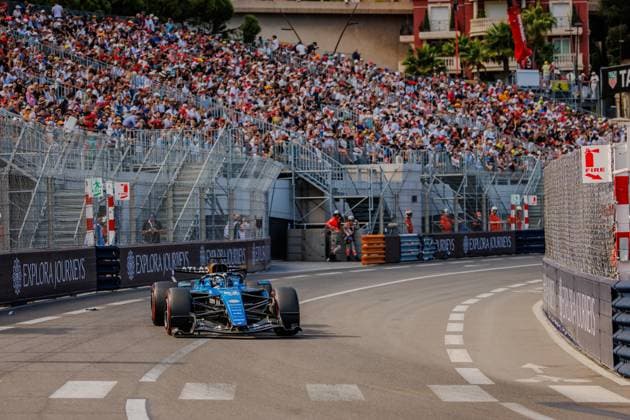 Carlos Sainz Atlassian Williams F1 Team, 55 with his car on the track, Monaco Grand Prix, Motorsport, Formula 1, 2026 season, 05 06 2026 Monaco Grand Prix, Motorsport, Formula 1, 2026 season, 05 06 2026 Copyright: xEibner-Pressefoto AlexanderxNeisx EP_ANS