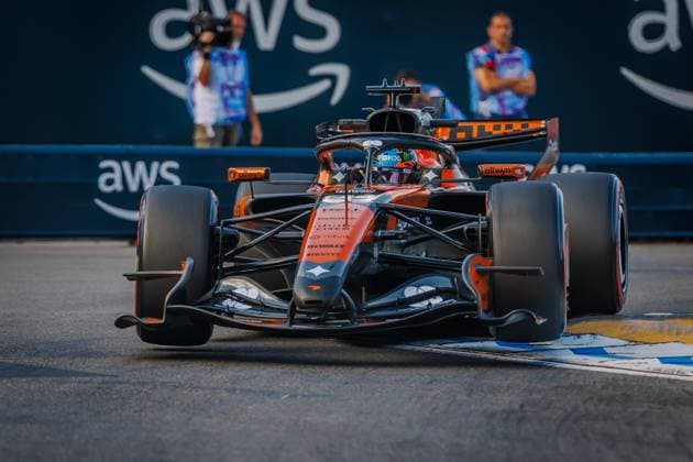 Oscar Piastri McLaren Mastercard F1 Team, 81 with his car on the track, Monaco Grand Prix, Motorsport, Formula 1, 2026 season, 05 06 2026 Monaco Grand Prix, Motorsport, Formula 1, 2026 season, 05 06 2026 Copyright: xEibner-Pressefoto AlexanderxNeisx EP_ANS