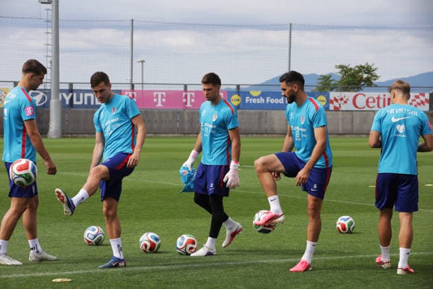 Croatia national team, Nationalteam training session in Rijeka, Croatia Luka Vuskovic, Luka Sucic, Ivor Pandur and Josip Sutalo during Croatia national team training session at the auxiliary pitches of the HNK Rijeka Training Centre in Rujevica, Rijeka, Croatia, 6 June 2026, as part of preparations for the FIFA World Cup, WM, Weltmeisterschaft, Fussball and an International Friendly, Länderspiel, Nationalmannschaft match against Slovenia. GoranxKovacic PIXSELL