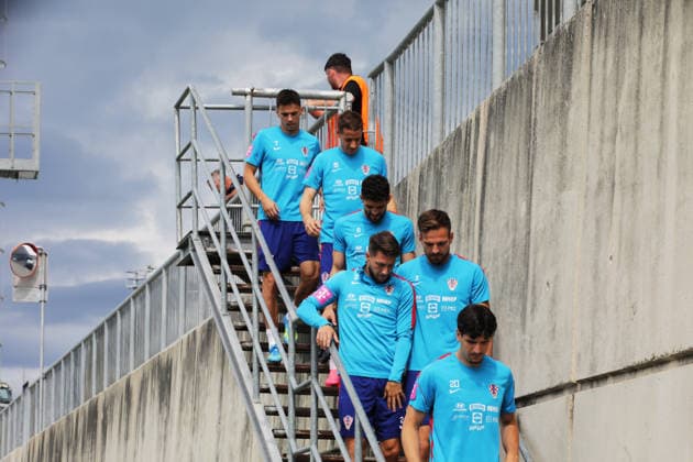 Croatia national team, Nationalteam training session in Rijeka, Croatia Nikola Moro, Mario Pasalic, Mateo Kovacic, Marco Pasalic, Marin Pongracic and Igor Matanovic during Croatia national team training session at the auxiliary pitches of the HNK Rijeka Training Centre in Rujevica, Rijeka, Croatia, 6 June 2026, as part of preparations for the FIFA World Cup, WM, Weltmeisterschaft, Fussball and an International Friendly, Länderspiel, Nationalmannschaft match against Slovenia. GoranxKovacic PIXSELL