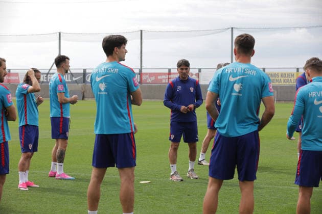 Croatia national team, Nationalteam training session in Rijeka, Croatia Luka Modric, Ivan Perisic, Igor Matanovic and Zlatko Dalic during Croatia national team training session at the auxiliary pitches of the HNK Rijeka Training Centre in Rujevica, Rijeka, Croatia, 6 June 2026, as part of preparations for the FIFA World Cup, WM, Weltmeisterschaft, Fussball and an International Friendly, Länderspiel, Nationalmannschaft match against Slovenia. GoranxKovacic PIXSELL