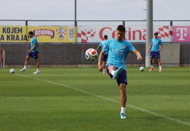 Croatia national team, Nationalteam training session in Rijeka, Croatia Nikola Moro during Croatia national team training session at the auxiliary pitches of the HNK Rijeka Training Centre in Rujevica, Rijeka, Croatia, 6 June 2026, as part of preparations for the FIFA World Cup, WM, Weltmeisterschaft, Fussball and an International Friendly, Länderspiel, Nationalmannschaft match against Slovenia. GoranxKovacic PIXSELL