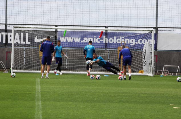 Croatia national team, Nationalteam training session in Rijeka, Croatia Dominik Kotarski during Croatia national team training session at the auxiliary pitches of the HNK Rijeka Training Centre in Rujevica, Rijeka, Croatia, 6 June 2026, as part of preparations for the FIFA World Cup, WM, Weltmeisterschaft, Fussball and an International Friendly, Länderspiel, Nationalmannschaft match against Slovenia. GoranxKovacic PIXSELL