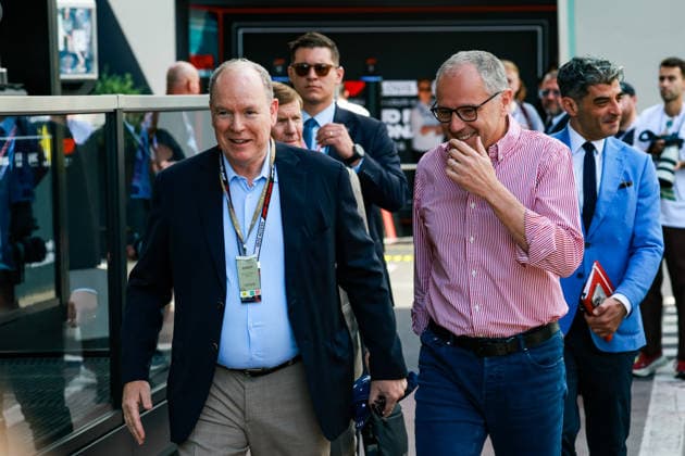 F1 - MONACO GRAND PRIX 2026 HSH Prince Albert II of Monaco, DOMENICALI Stefano (ita), Chairman and CEO Formula One Group FOG, portrait, during the Formula 1 Grand Prix de Canada 2026, 6th round of the 2026 Formula One World Championship, WM, Weltmeisterschaft from June 5 to 7, 2026 on the Circuit de Monaco, in Monte-Carlo, Monaco - Monte-CarloMonaco Copyright: xFLORENTxGOODENx