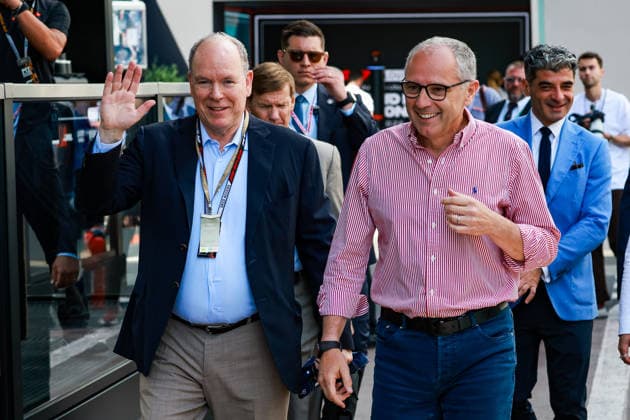 F1 - MONACO GRAND PRIX 2026 HSH Prince Albert II of Monaco, DOMENICALI Stefano (ita), Chairman and CEO Formula One Group FOG, portrait, during the Formula 1 Grand Prix de Canada 2026, 6th round of the 2026 Formula One World Championship, WM, Weltmeisterschaft from June 5 to 7, 2026 on the Circuit de Monaco, in Monte-Carlo, Monaco - Monte-CarloMonaco Copyright: xFLORENTxGOODENx