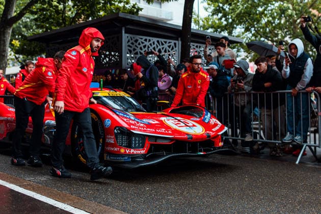 24 HEURES DU MANS 2026 - PESAGE 50 FUOCO Antonio (ita), NIELSEN Nicklas (dnk), MOLINA Miguel (spa), Ferrari AF Corse, Ferrari 499P 50, Hypercar, action during Le Pesage of the 24 Hours of Le Mans 2026, 3rd round of the 2026 FIA World Endurance Championship, from June 5 to 6, 2026 on the Place de la RÃ publique in Le Mans, France - Copyright: xDPPIx