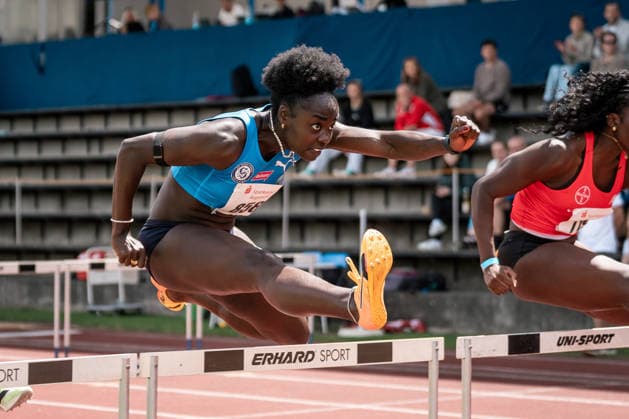Abigail Adjei VfL Sindelfingen, 858, 100m hurdles women , GER, Leichtathletik, Athletics, Sparkassen Gala, Regensburg, 06 06 2026, GER, Leichtathletik, Athletics, Sparkassen Gala, Regensburg, 06 06 2026 Regensburg Copyright: xStefanxMayerx EP_SMR