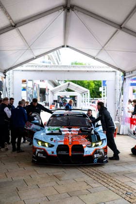 24 HEURES DU MANS 2026 - PESAGE 69 MCINTOSH Anthony (usa), THOMPSON Parker (can), HARPER Daniel (gbr), Team WRT, BMW M4 LMGT3 Evo 69, LM GT3, during Le Pesage of the 24 Hours of Le Mans 2026, 3rd round of the 2026 FIA World Endurance Championship, from June 5 to 6, 2026 on the Place de la RÃ publique in Le Mans, France - Le MansFrance Copyright: xFabrizioxBoldonix