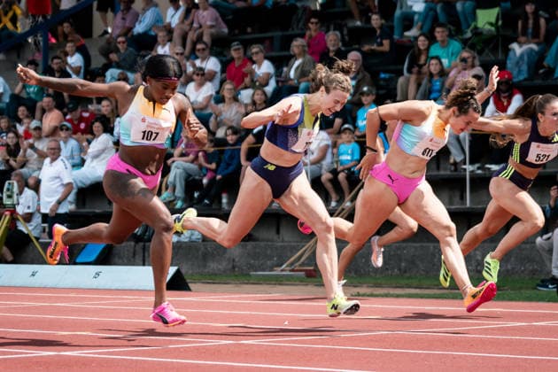 Rosina Schneider TV Sulz, 811, 100m hurdles women , Marlene Meier TSV Bayer 04 Leverkusen, 721, 100m hurdles women , GER, Leichtathletik, Athletics, Sparkassen Gala, Regensburg, 06 06 2026, GER, Leichtathletik, Athletics, Sparkassen Gala, Regensburg, 06 06 2026 Regensburg Copyright: xStefanxMayerx EP_SMR