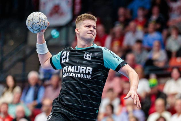 Martin Schmiedt HC Oppenweiler Backnang, 21 on goal GER, TuS N Luebbecke vs HC Oppenweiler Backnang, Handball, 2 Bundesliga, Matchday 34, Season 2025 2026, 06 06 2026 GER, TuS N Luebbecke vs HC Oppenweiler Backnang, Handball, 2 Bundesliga, Matchday 34, Season 2025 2026, 06 06 2026 Luebbecke Copyright: xEibner-Pressefoto JanxRollingerx EP_JSK