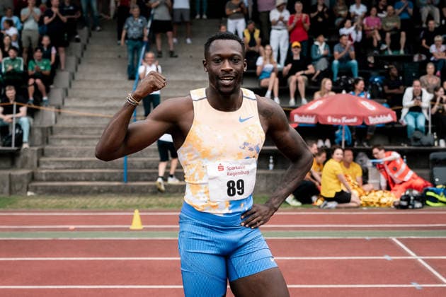 Owen Ansah Hamburger SV, 89, 100m Men , GER, Athletics, Athletics, Sparkassen Gala, Regensburg, 06 06 2026, GER, Athletics, Athletics, Sparkassen Gala, Regensburg, 06 06 2026 Regensburg Copyright: xStefanxMayerx EP_SMR