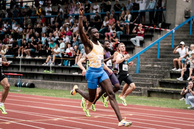Owen Ansah Hamburger SV, 89, 100m Men , GER, Athletics, Athletics, Sparkassen Gala, Regensburg, 06 06 2026, GER, Athletics, Athletics, Sparkassen Gala, Regensburg, 06 06 2026 Regensburg Copyright: xStefanxMayerx EP_SMR