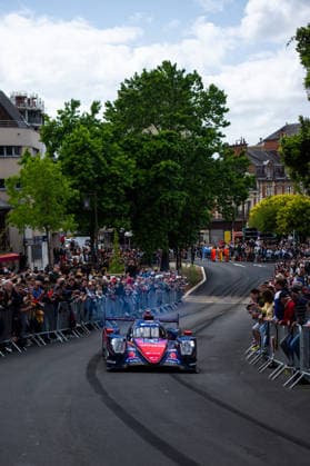 24 HEURES DU MANS 2026 - CITY CENTRE PARADE 04 KURTZ George (usa), QUINN Alexander (gbr), HEINRICH Laurin (ger), Crowdstrike Racing by APR, Oreca 07 Gibson 4, LMP2 Pro-AM, action during the City Center Parade of the 24 Hours of Le Mans 2026, 3rd round of the 2026 FIA World Endurance Championship, on June 6, 2026 in Le Mans, France - Le MansFrance Copyright: xMariusxHeckerx