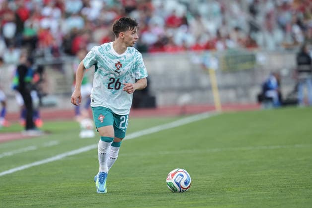 Friendly match Portugal Chile, at Estadio Nacional do Jamor city of Oeiras Portugal, June 6, 2026, Oeiras, Portugal Francisco Conceicao Portugal ,26 on the ball, cutout, single image, full body, action, game scene Copyright: HMBxMedia FernandoxSoares