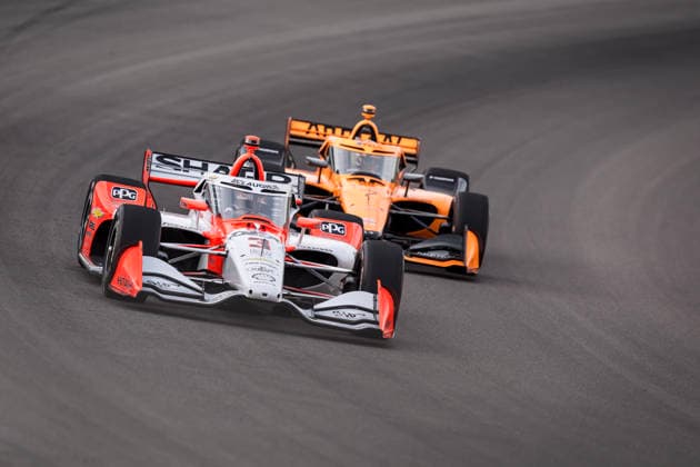 June 6, 2026, Madison, Illinois, USA: IndyCar, Indy Car, IRL, USA SERIES driver, SCOTT MCLAUGHLIN (3) (NZL) of Christchurch, New Zealand, travels through the turns during a practice session for the Bommarito Automotive Group 500 at World Wide Technology Raceway in MADISON Illinois. Madison USA - ZUMAa161 20260606_aaa_a161_011 Copyright: xWalterxArce GMGx